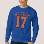 Koninklijk Blauw en Oranje Volwassenen | Sport Jer Trui<br><div class="desc">Koninklijk Blauw en Oranje Volwassenen | Sport Jersey Design Mannen Jersey Sweatshirt</div>