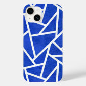 Koninklijk blauw en wit mozaïekpatroon Case-Mate iPhone case (Achterkant)