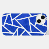 Koninklijk blauw en wit mozaïekpatroon Case-Mate iPhone case (Achterkant (horizontaal))