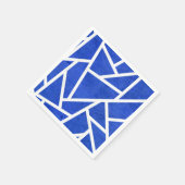 Koninklijk blauw en wit mozaïekpatroon servet (Hoek)