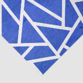 Koninklijk blauw en wit mozaïekpatroon tissuepapier (Detail)