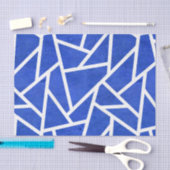 Koninklijk blauw en wit mozaïekpatroon tissuepapier (Craft)