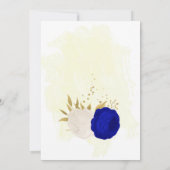 koninklijk blauw en witte bloemen gouden botanisch kaart (Achterkant)