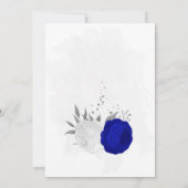koninklijk blauw en witte bloemen zilver botanisch kaart (Achterkant)