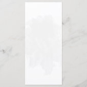 koninklijk blauw en witte bloemen zilver botanisch menu (Achterkant)