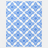 Koninklijk Blauw en Witte Delft zoals Patroon Fleece Deken (Voorkant)