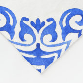 Koninklijk Blauw en Witte Delft zoals Patroon Fleece Deken (Hoek)