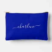 Koninklijk Blauw en Witte Elegante Naam Etui (Voorkant)