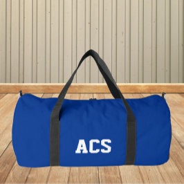 Koninklijk Blauw en Witte Schoolkleuren en Letters Plunjezak