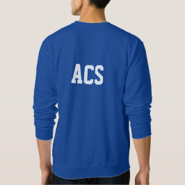 Koninklijk Blauw en Witte Schoolkleuren en Letters Trui