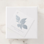 Koninklijk Blauw en Zilver Bloemmotief Bedankjes Labels (Met doos)