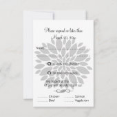 Koninklijk Blauw en Zilver-Grijs Bloemstuk RSVP (Achterkant)