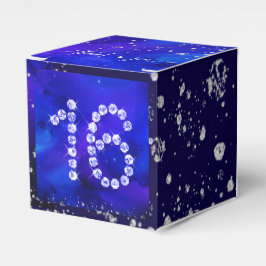 Koninklijk Blauw en Zilver zoet 16 Bedankdoosjes