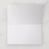 koninklijk blauw en zilverbloemen botanische plaat plaatskaartje (Binnenkant ongevouwen)