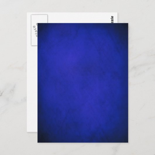 Koninklijk Blauw en Zwarte Achtergrond Briefkaart (Voorkant / Achterkant)