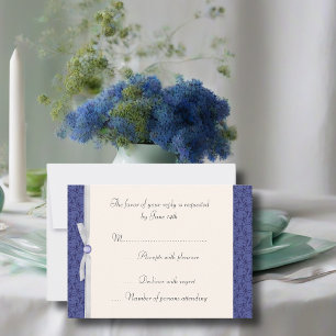 Koninklijk Blauw Florentijnse RSVP Kaartje