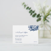 Koninklijk blauw formeel prom bid aangepaste toega visitekaartje (Staand voorkant)