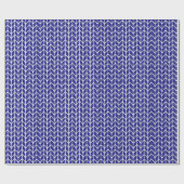 KONINKLIJK BLAUW GEBREID inpakpapier (Vlak)