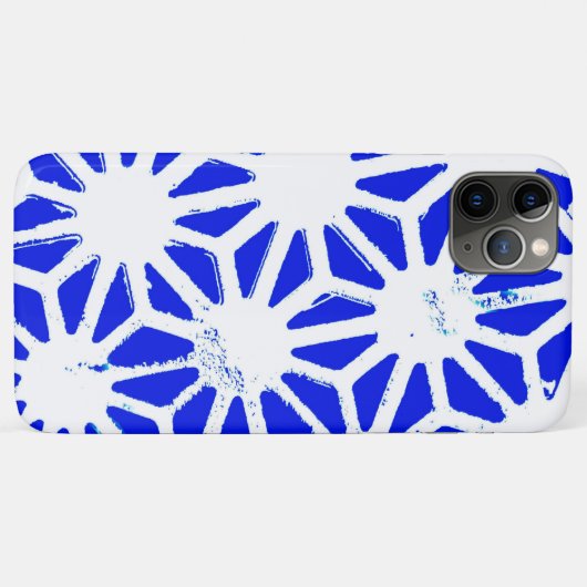 Koninklijk blauw geometrisch patroon Case-Mate iPhone case (Achterkant (horizontaal))