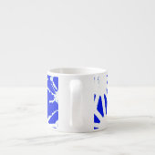 Koninklijk blauw geometrisch patroon espresso kop (Achterkant)