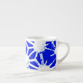 Koninklijk blauw geometrisch patroon espresso kop (Rechts)
