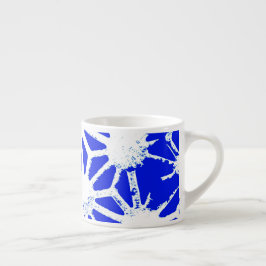 Koninklijk blauw geometrisch patroon espresso kop