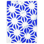 Koninklijk blauw geometrisch patroon klembord (Achterkant)
