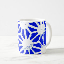 Koninklijk blauw geometrisch patroon koffiemok