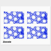Koninklijk blauw geometrisch patroon rechthoekige sticker (Vel)