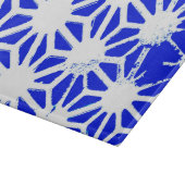 Koninklijk blauw geometrisch patroon snijplank (Hoek)