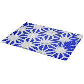 Koninklijk blauw geometrisch patroon snijplank (Hoek)
