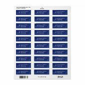 KONINKLIJK BLAUW Geweven Monogram M Adreslabel Etiket (Full Sheet)