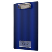 Koninklijk Blauw Glans Elegant Chic Glam Persoonli Klembord (Links)