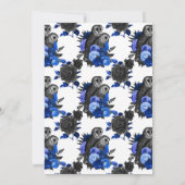  koninklijk blauw - Gothic Wedding Kaart (Achterkant)