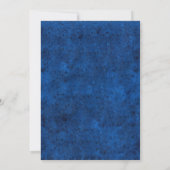 Koninklijk Blauw Goud Abstract Luxe Formele Trouwd Save The Date (Achterkant)