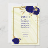 Koninklijk Blauw Goud Bloemen Geometrische Zitgraf Kaart (Voorkant)