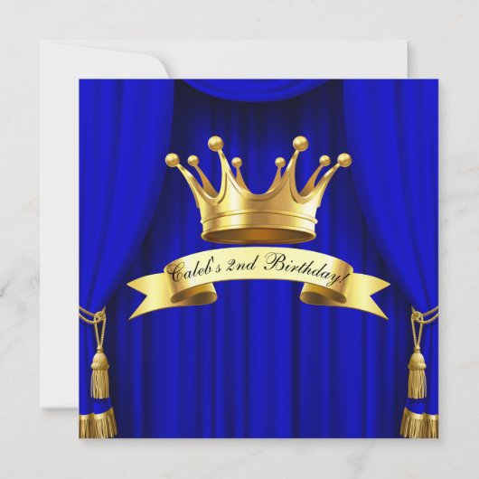 Koninklijk Blauw Goud Koninklijke Kroonprins Verja Kaart (Achterkant)