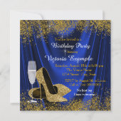 Koninklijk Blauw Goud Overstappen naar 60-jarige P Kaart (Achterkant)