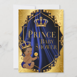 Koninklijk Blauw & Gouden Afro-Amerikaanse Prinsen Kaart