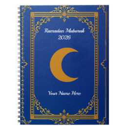 Koninklijk Blauw Gouden Filigraan Ramadan Notitieboek
