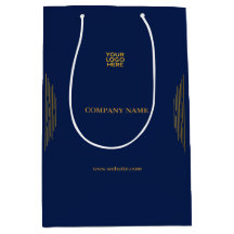 Koninklijk Blauw Gouden Pinstripe Zakelijk Aangepa