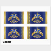 Koninklijk Blauw Gouden Prince Waterfles Label (Vel)