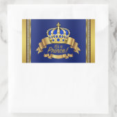 Koninklijk Blauw Gouden Prince Waterfles Label (Tas)