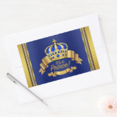 Koninklijk Blauw Gouden Prince Waterfles Label (Envelop)