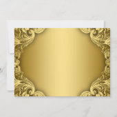 Koninklijk Blauw Gouden Prins Kroon Doop Kaart (Achterkant)