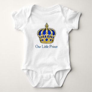 Koninklijk Blauw Gouden Prins Kroonprins Baby Jong Romper