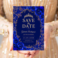 Koninklijk Blauw Gouden Quinceanera Bloemstuk