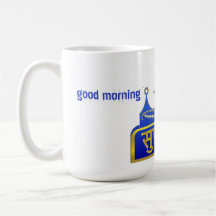 Koninklijk Blauw Gouden Suprabhat Mok - Ochtendges
