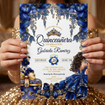 Koninklijk Blauw Gouden Tiara Bloemstuk Quinceañer