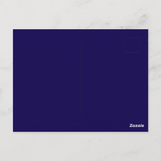 Koninklijk Blauw Gouden Verjaardagsfeest Uitnodigi Briefkaart (Achterkant)